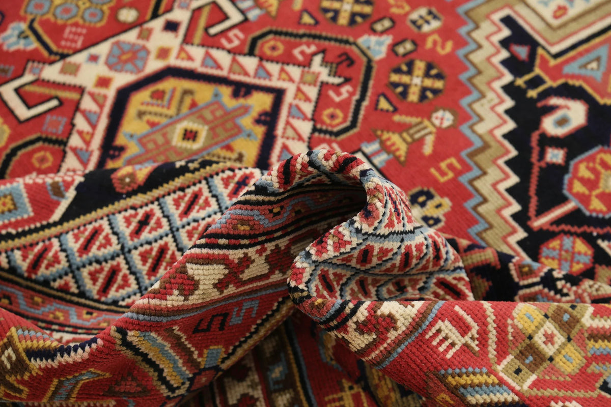 Hand-Knotted Nomadic Shiraz Wool Rug