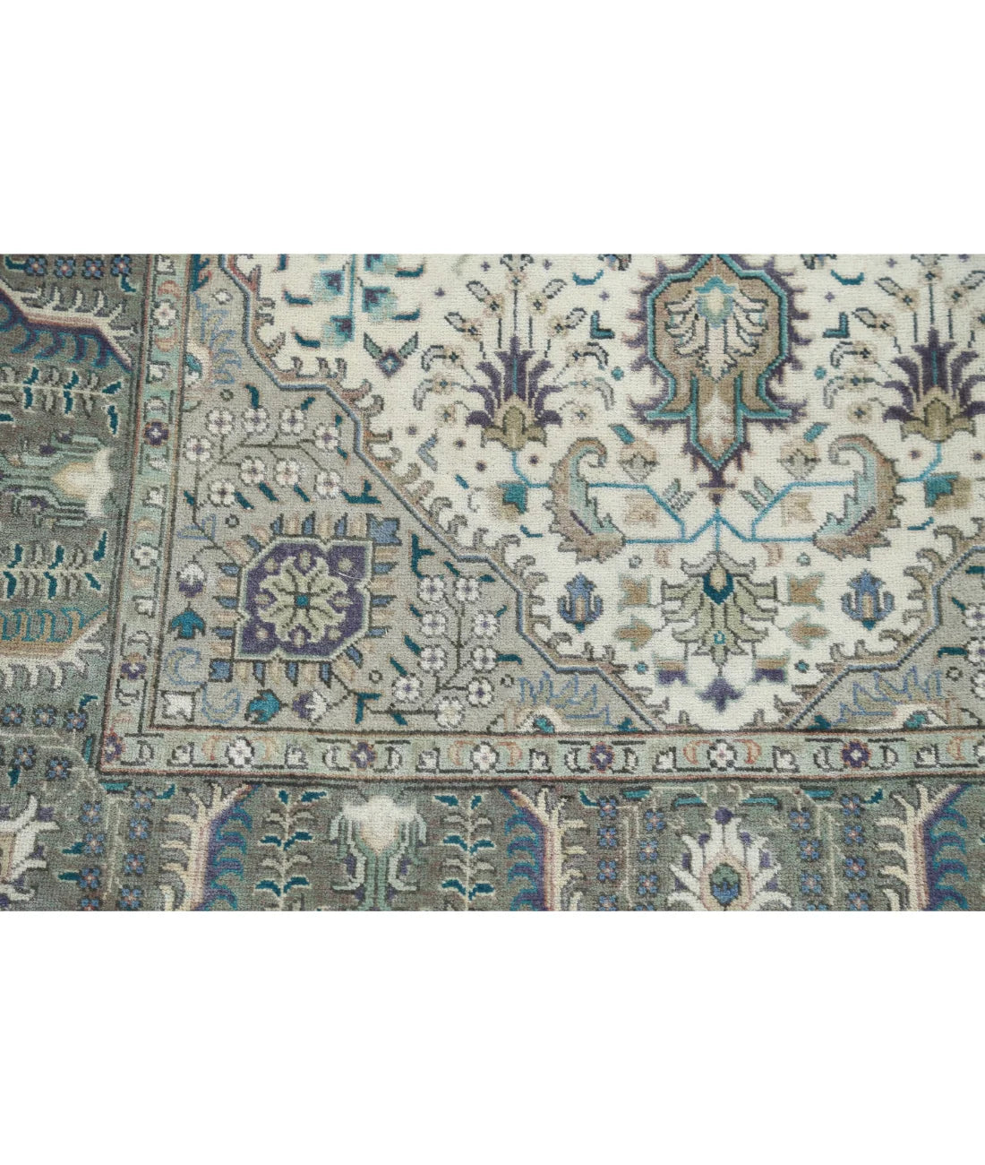 Vintage Persian Tabriz Hand-Knotted Wool Heirloom Rug