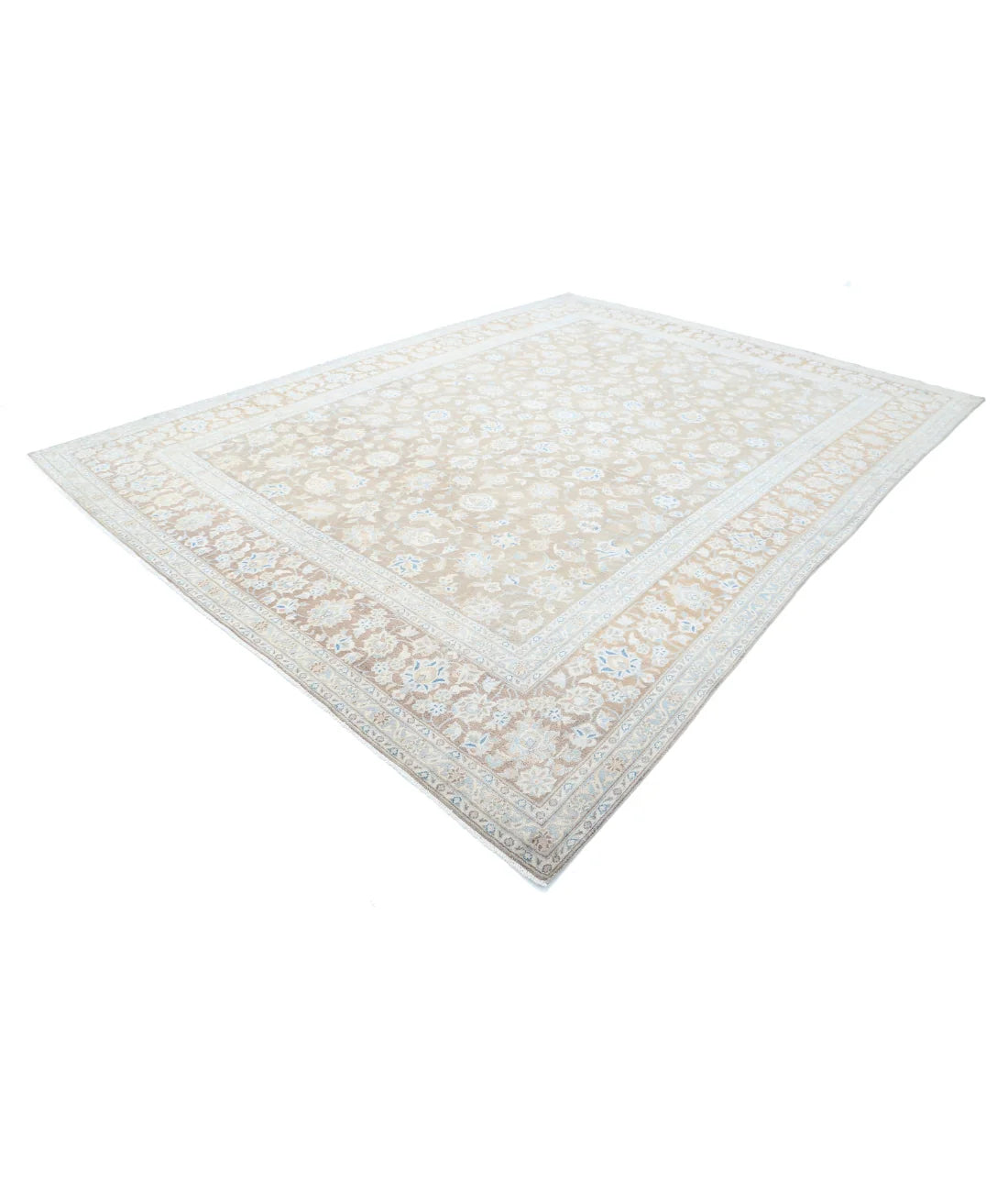Hand-Knotted Botanical Filigree Wool Rug