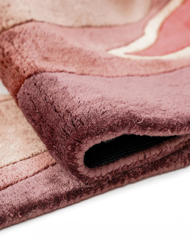 Contemporary Agate Layered Viscose Wool Rug