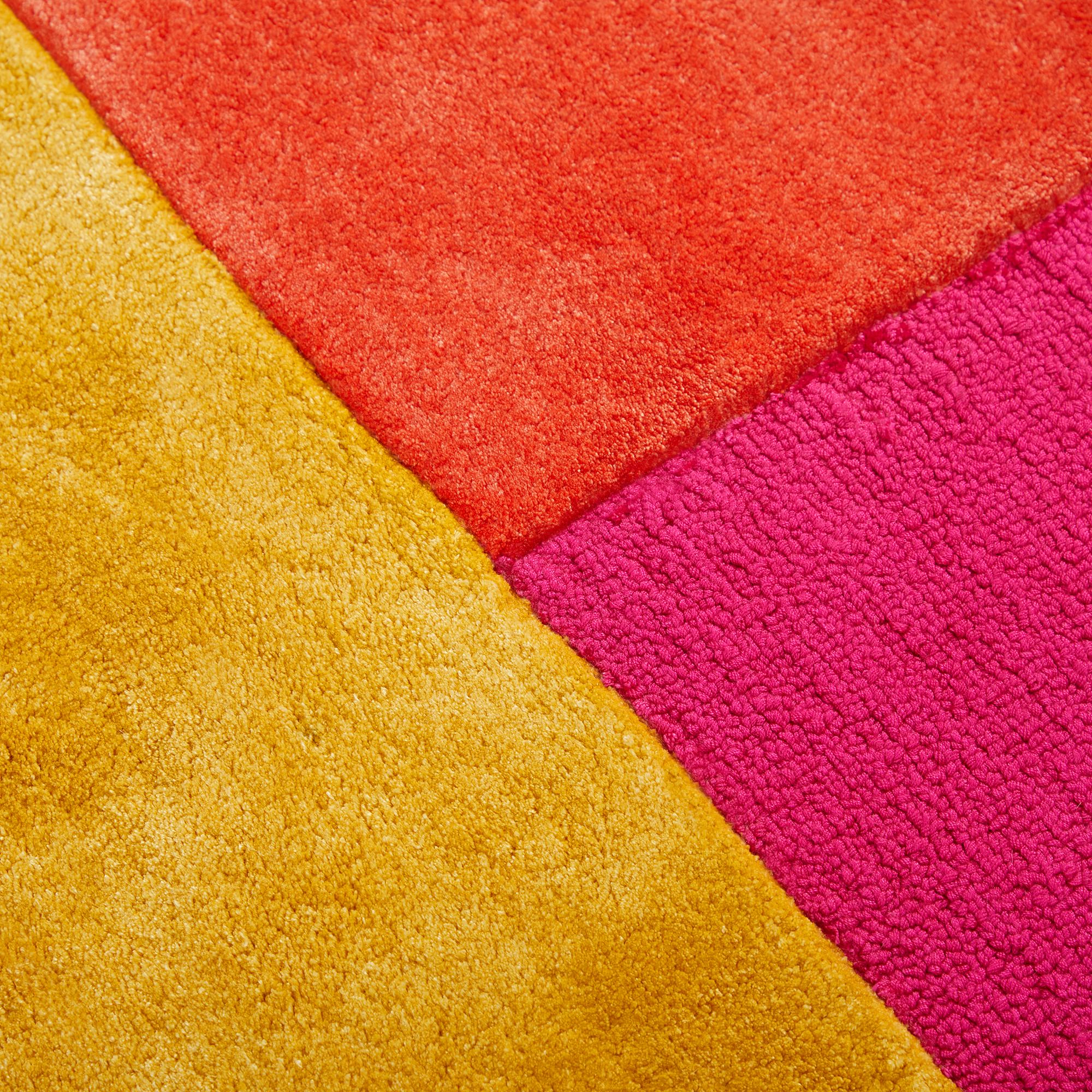 Sunset Geometry Wool Rug