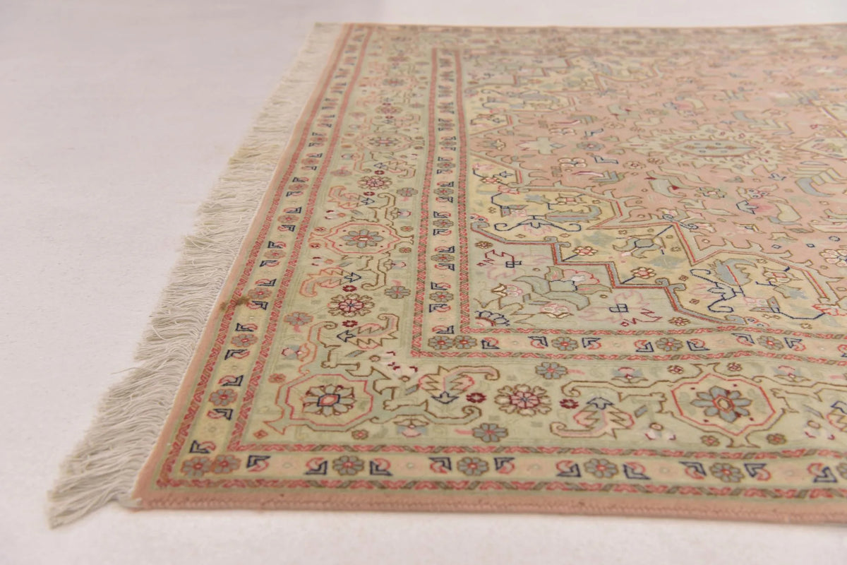 Hand-Knotted Antique Heriz Medallion Rug
