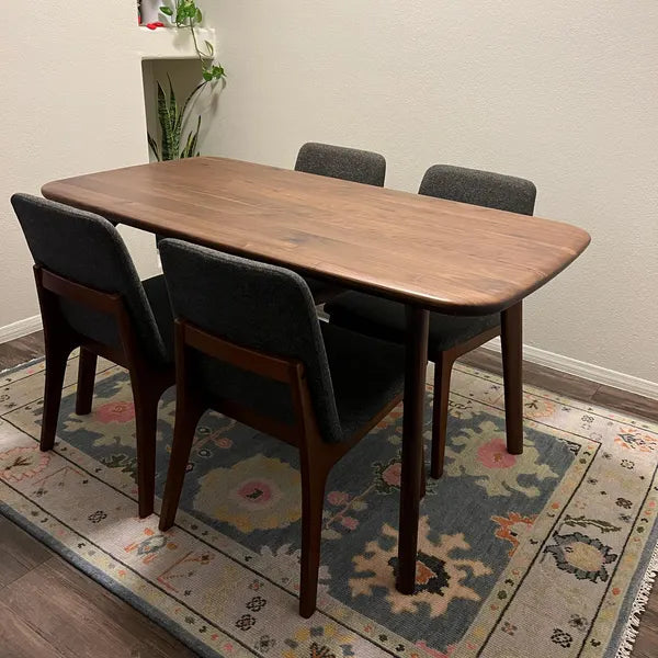 Hand Knotted Oushak Rug for Living Room, Dining Room, Office, Bedroom, Hand Knotted Wool Rug