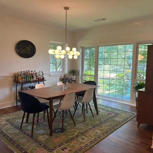 Hand Knotted Oushak Rug for Living Room, Dining Room, Office, Bedroom, Hand Knotted Wool Rug