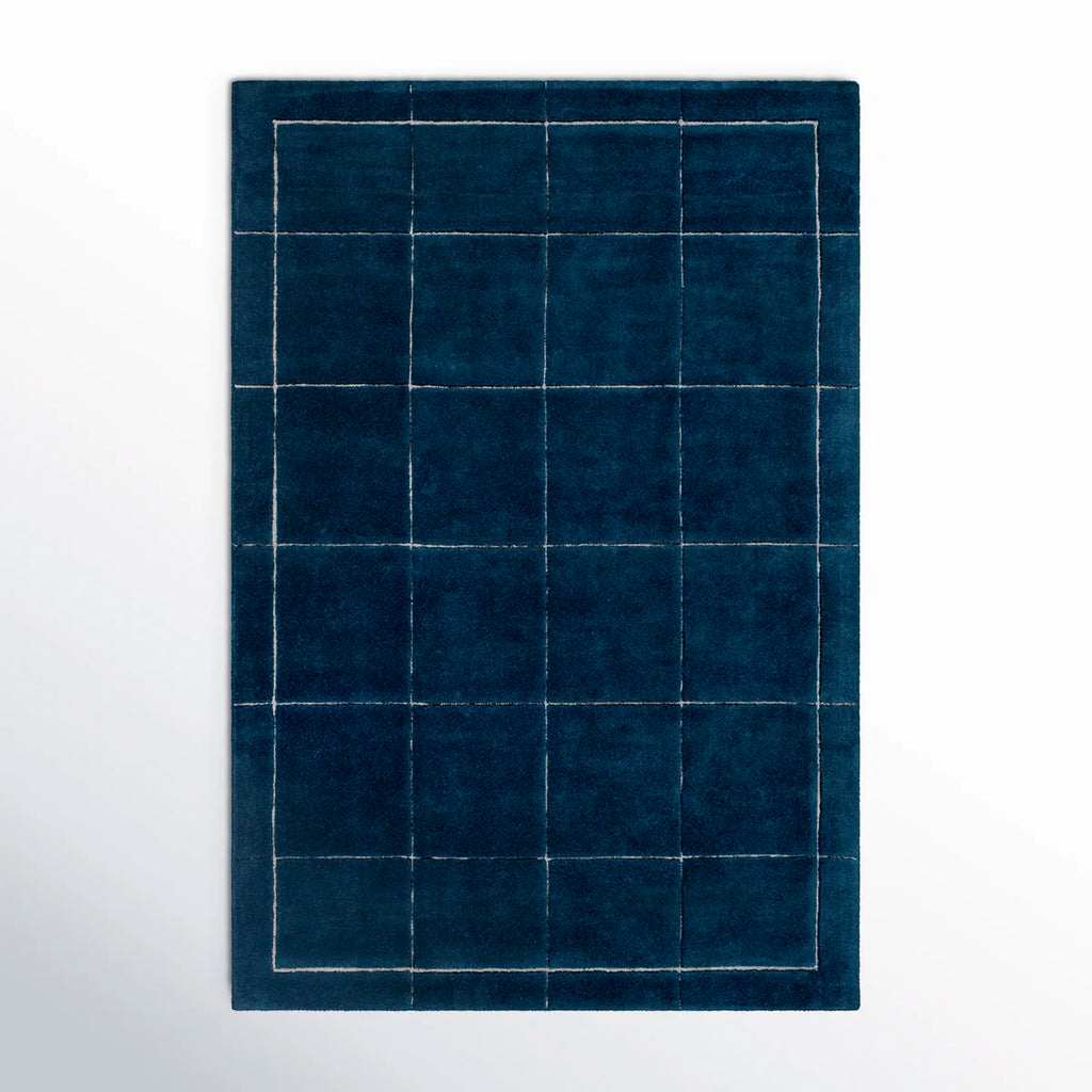 Midnight Grid Wool Rug