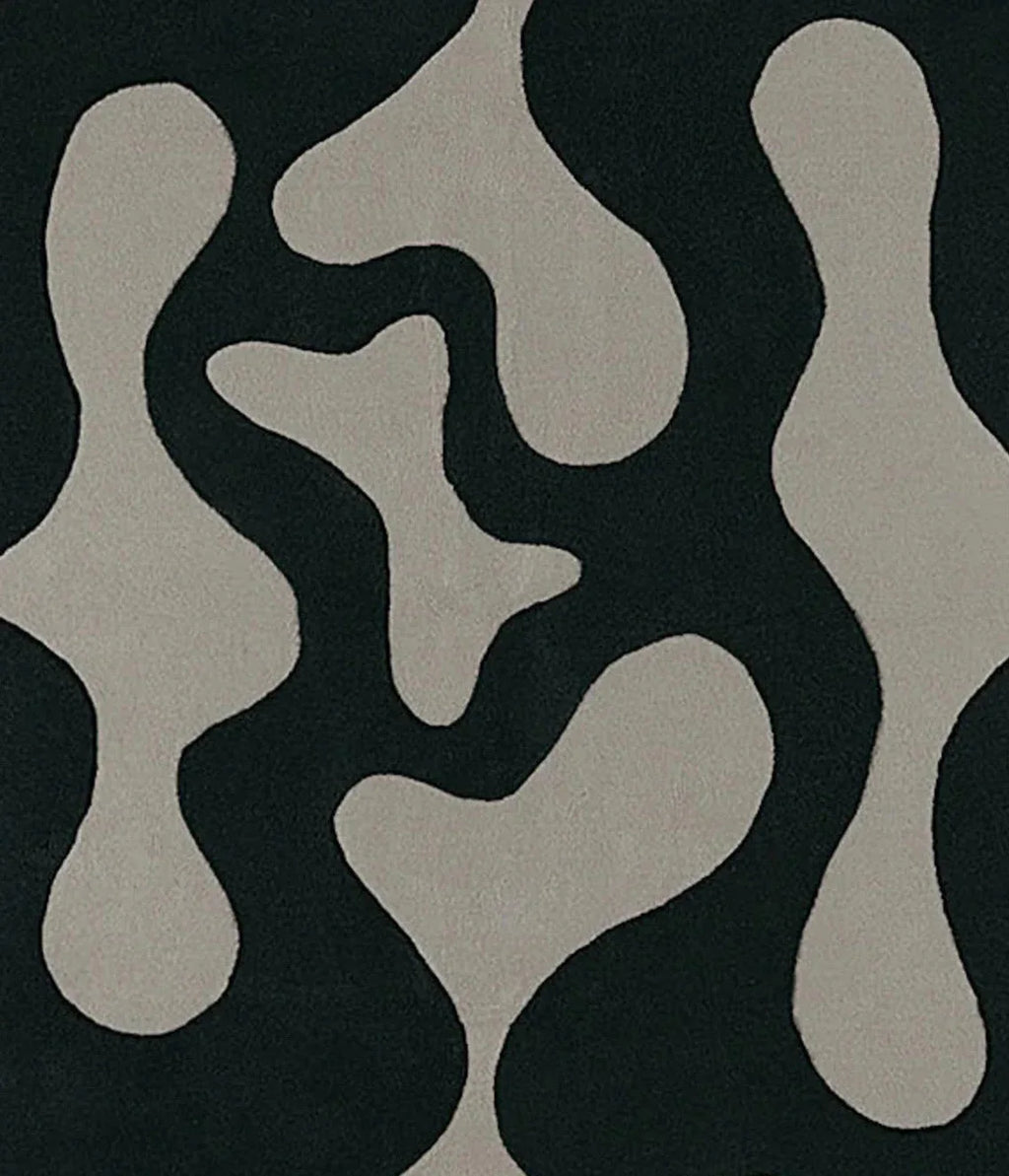 Grey Organic Morph Abstract New Zealand Rug