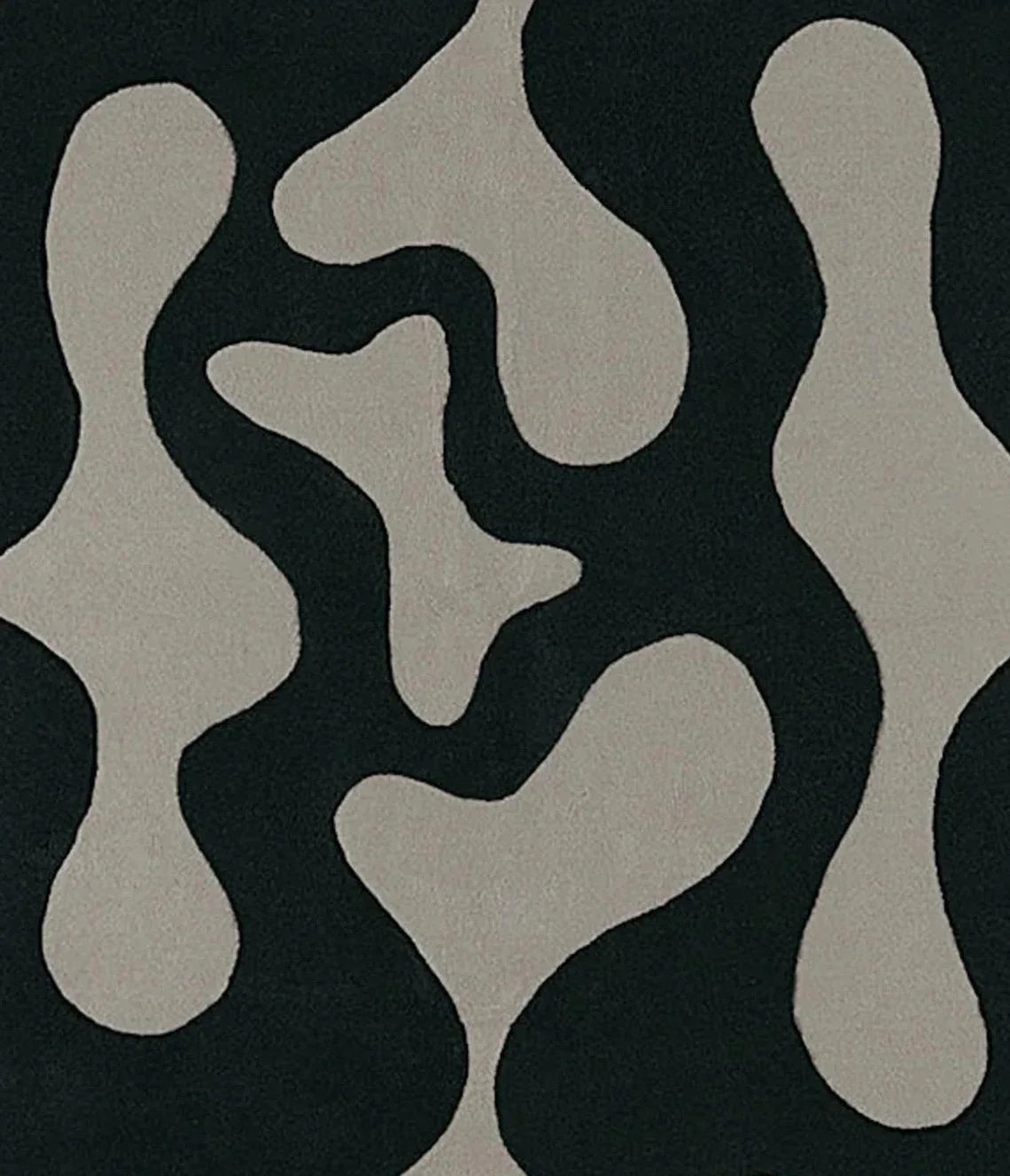 Grey Organic Morph Abstract New Zealand Rug