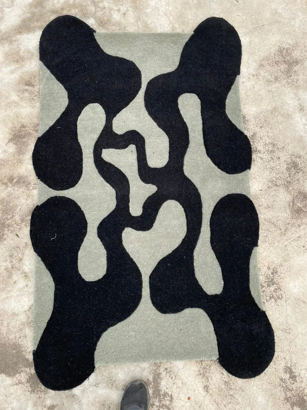 Grey Organic Morph Abstract New Zealand Rug