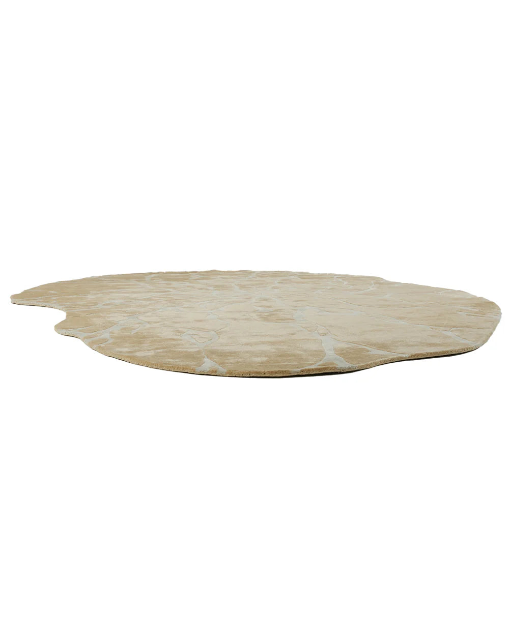 Japandi Irregular Vein Carved Wool Rug