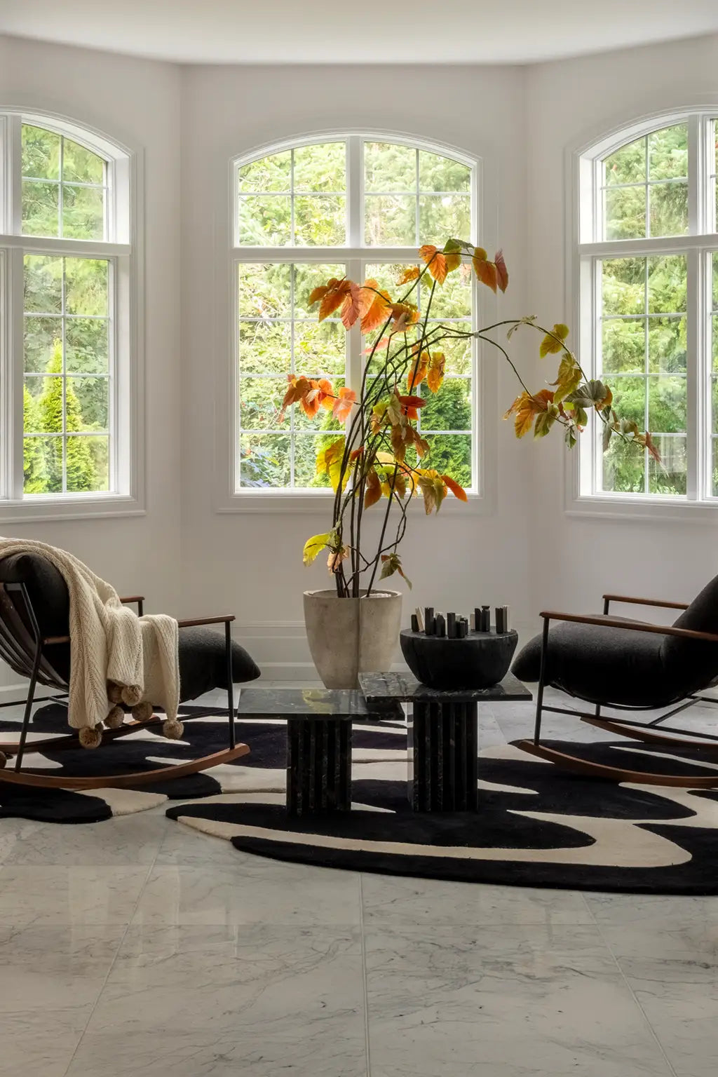 Fluid Organic Wave Pattern Area Carpet