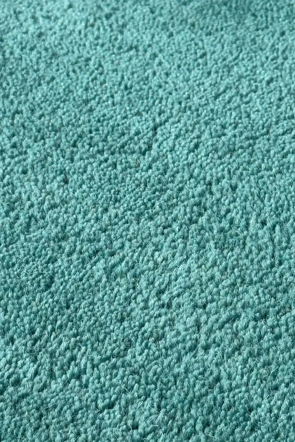 Teal Solid Design Wool Area Carpet