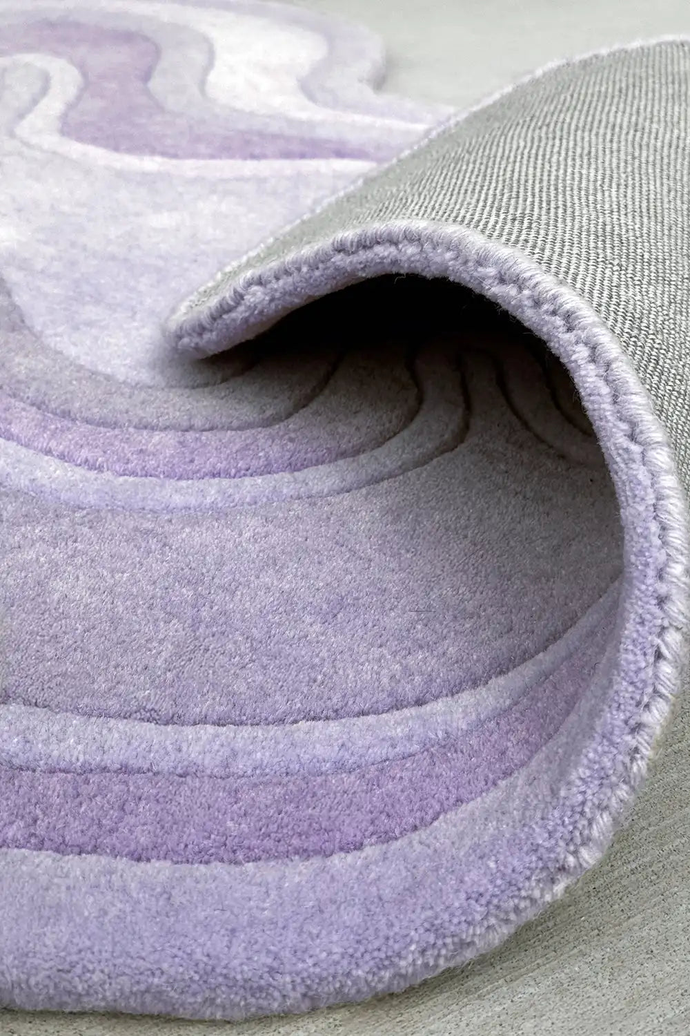 . Luxury Lavender Wool Rug
