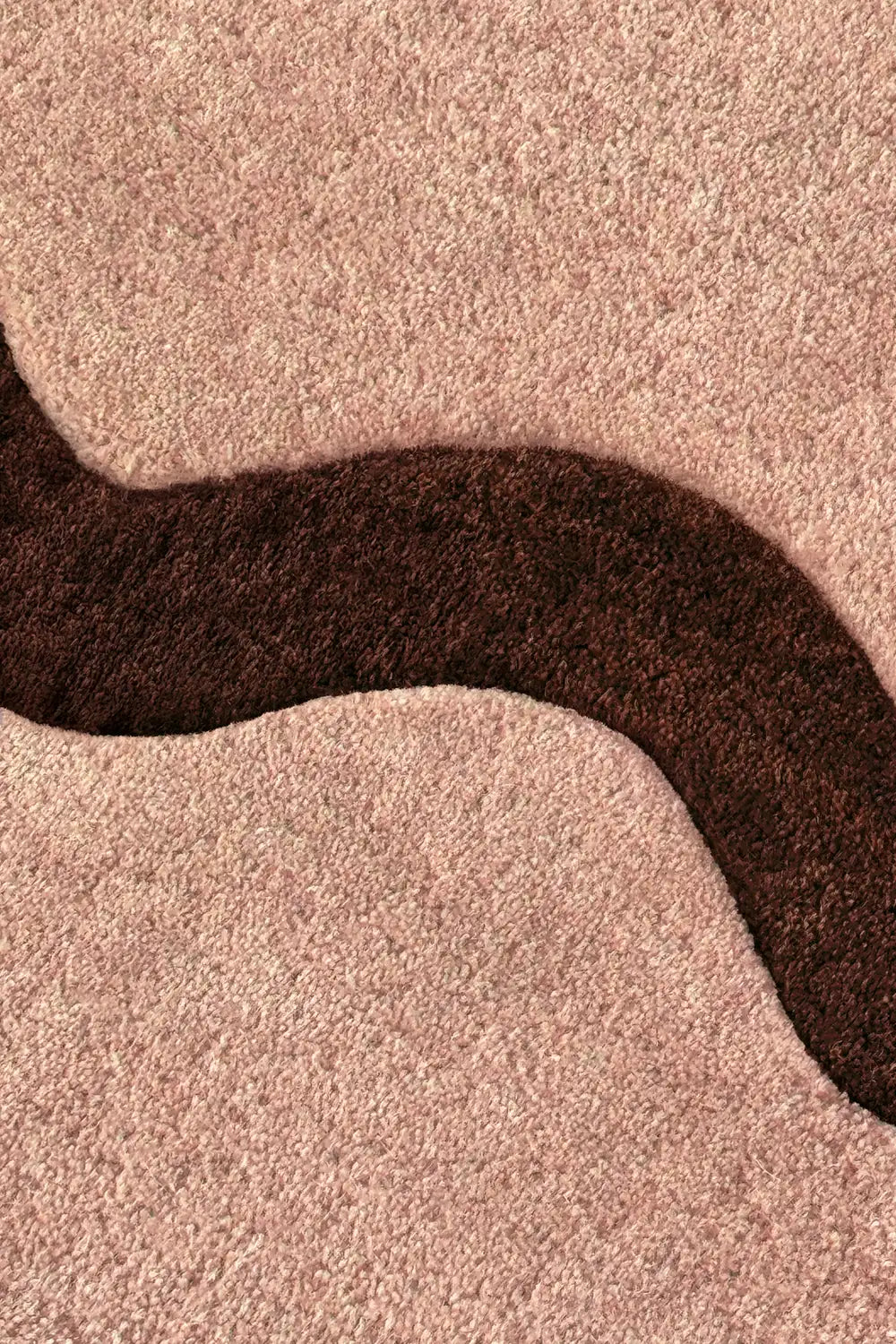 Contemporary Wave Pattern Tan & Brown Rug