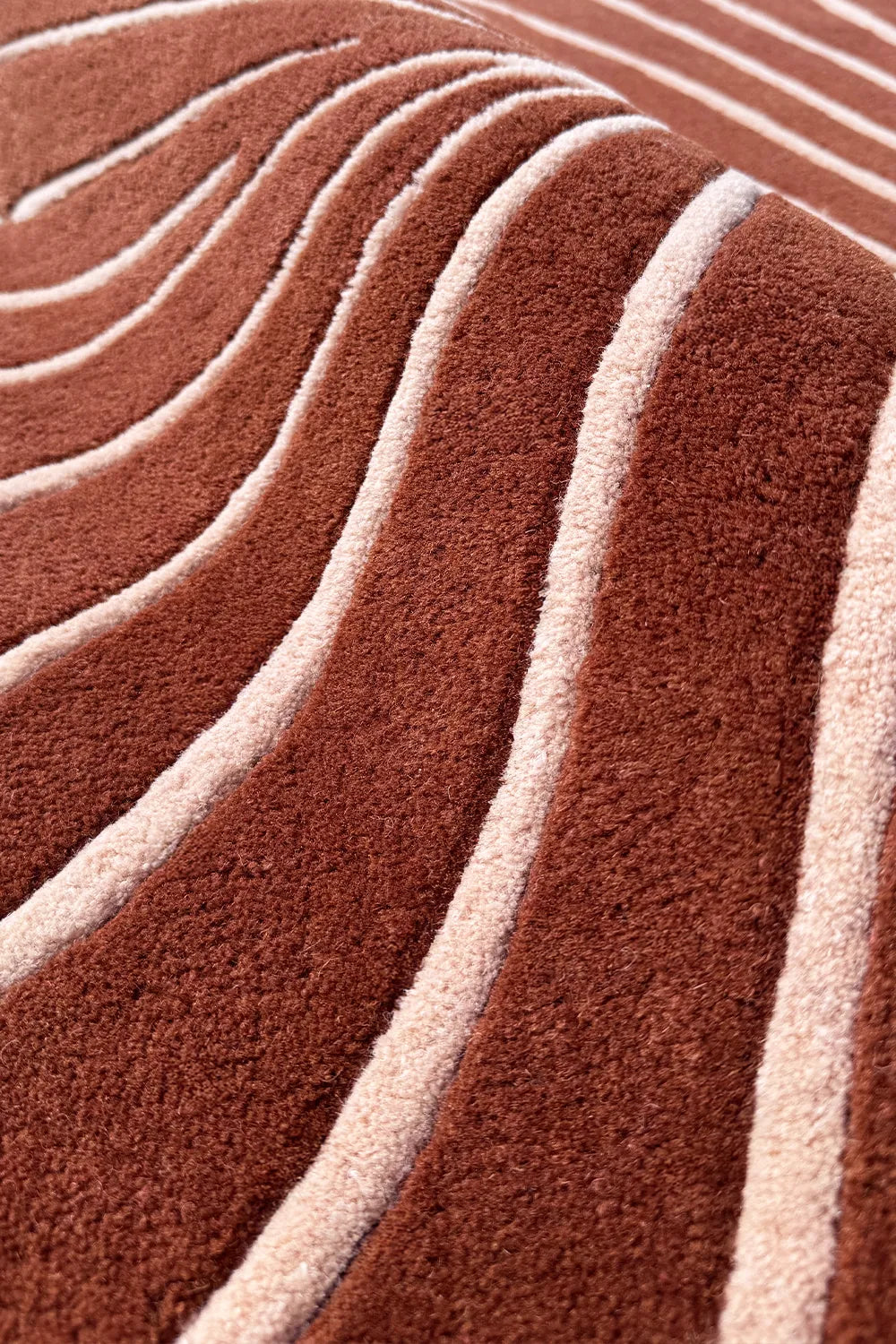 Botanical Leaf Shaped Wool Rug