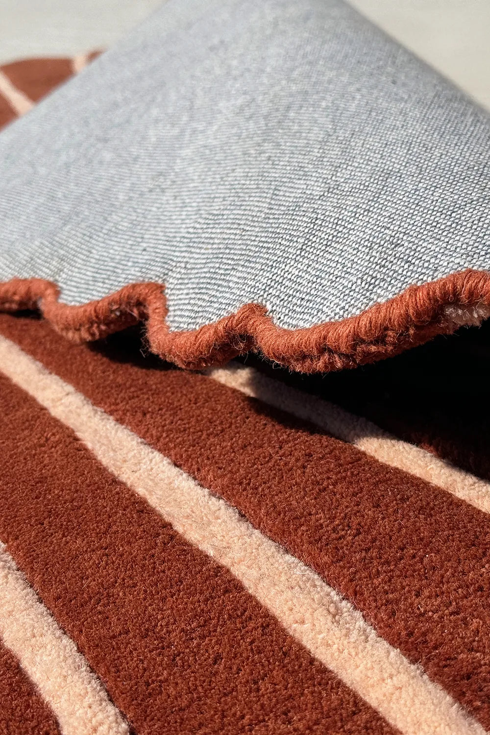 Botanical Leaf Shaped Wool Rug