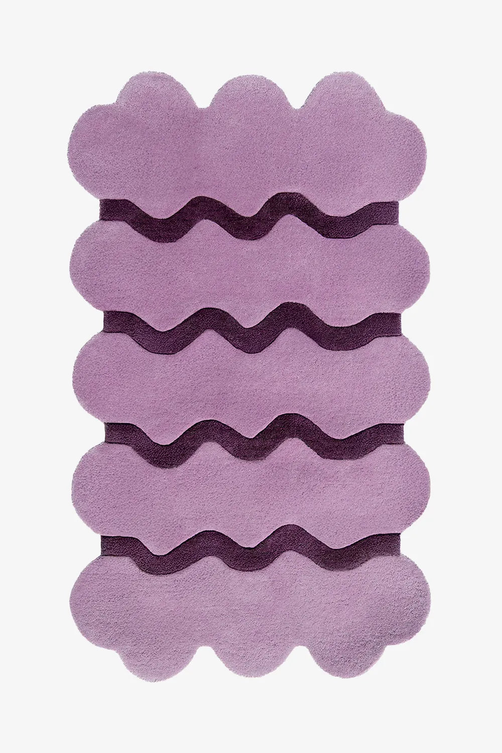Sculptural Purple Wool Rug