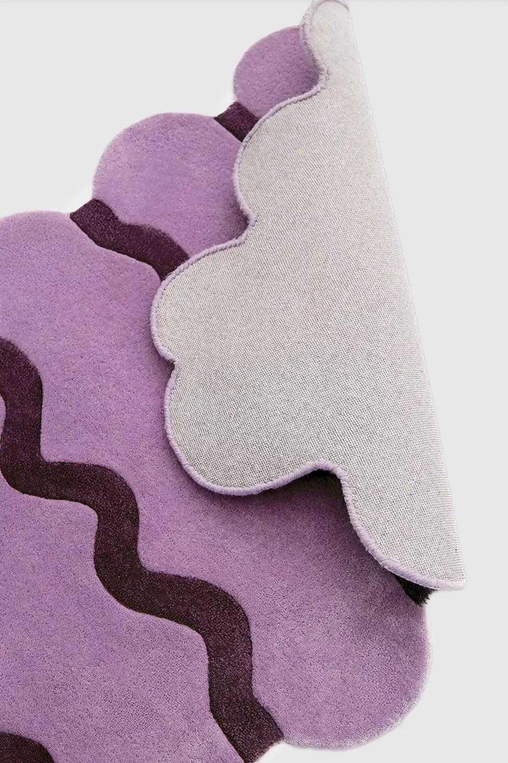 Sculptural Purple Wool Rug