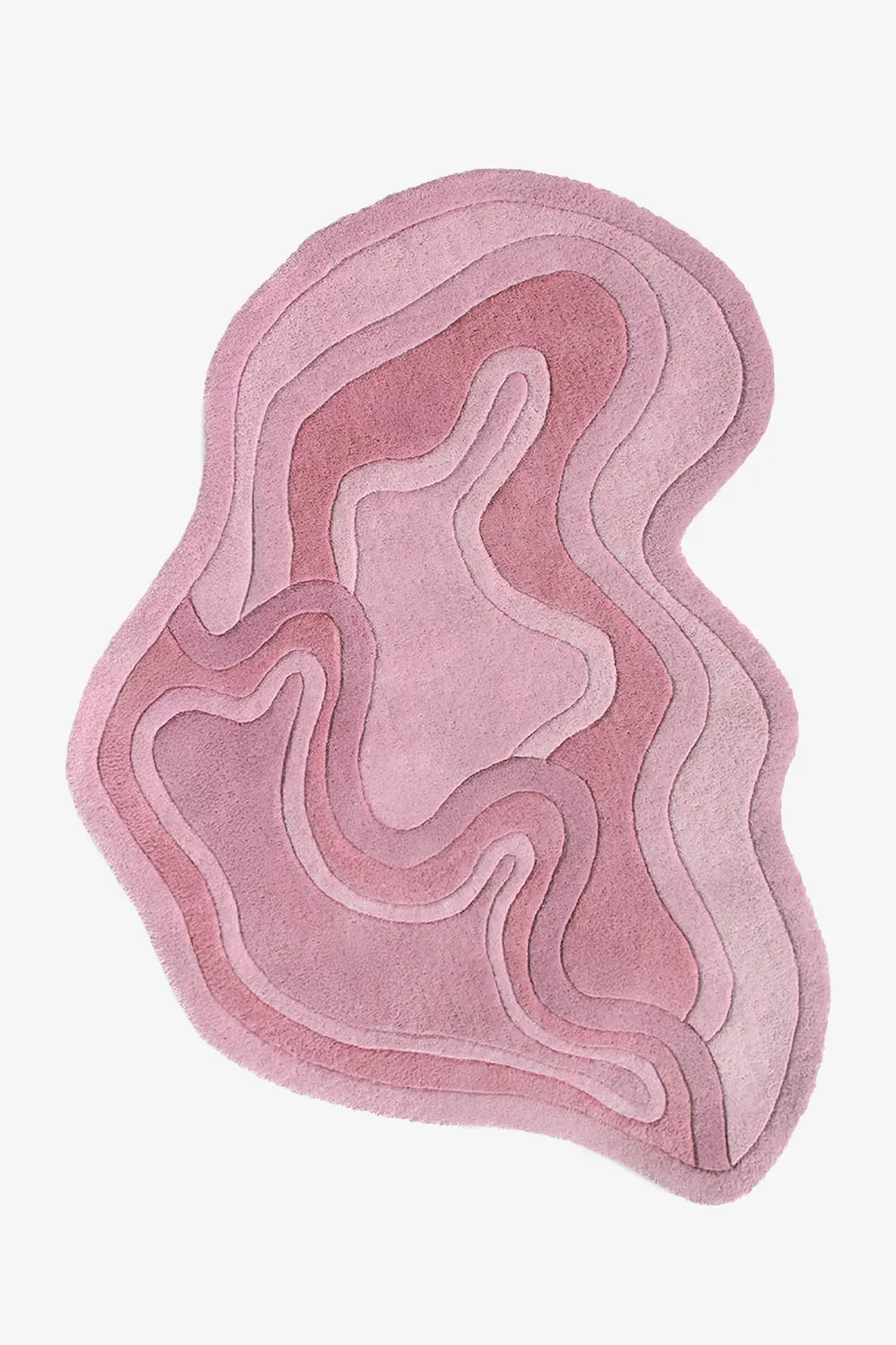 Contemporary Sculpted Pink Area Rug