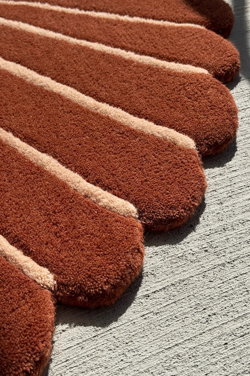 Botanical Leaf Shaped Wool Rug