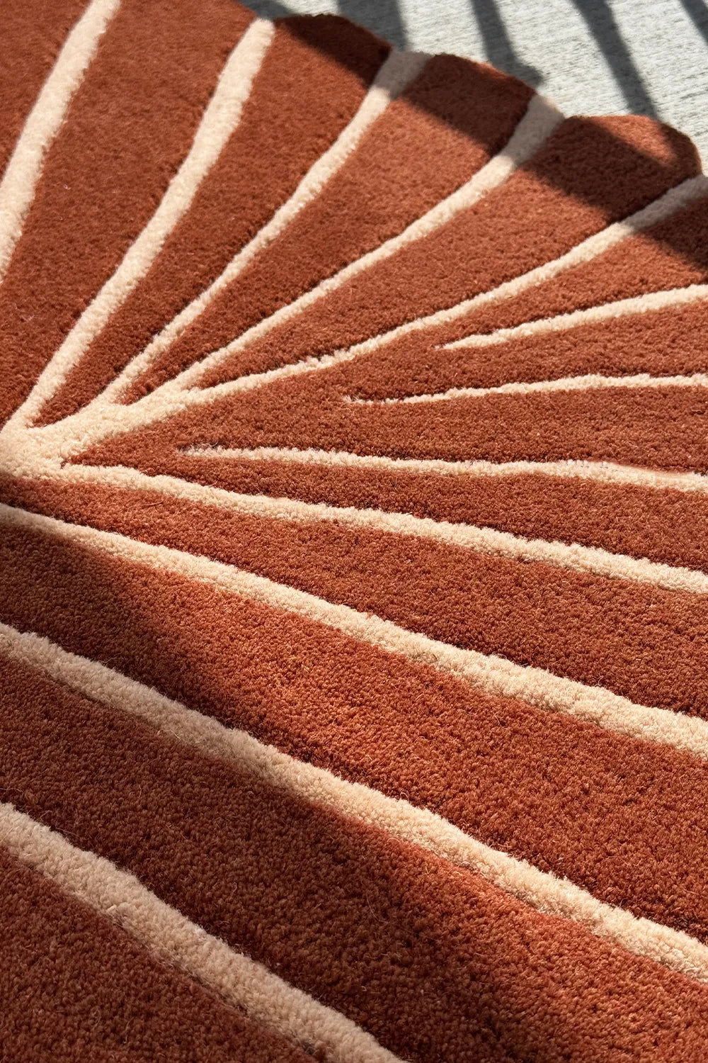Botanical Leaf Shaped Wool Rug