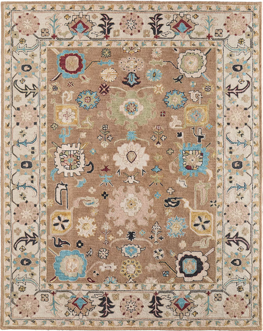Vintage Tribal Floral Rug