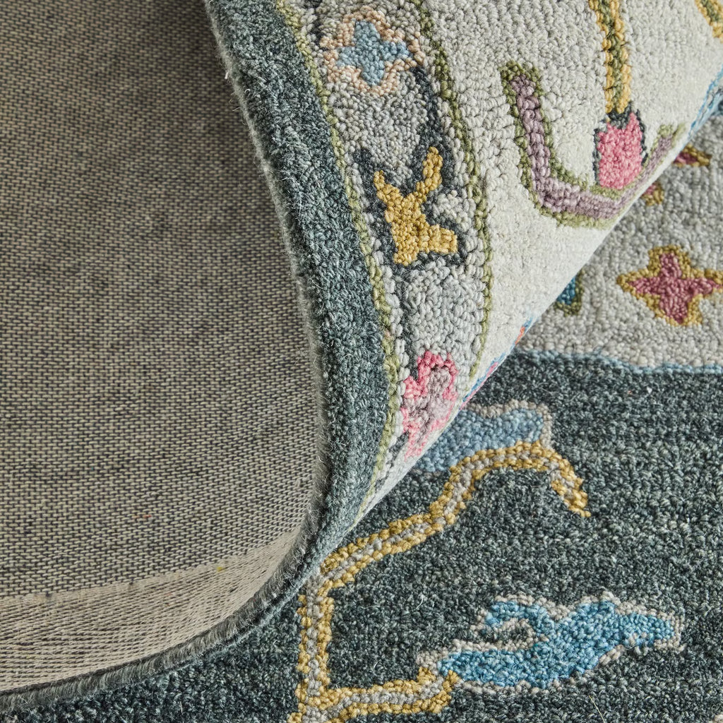 Charcoal Artistic Floral Rug