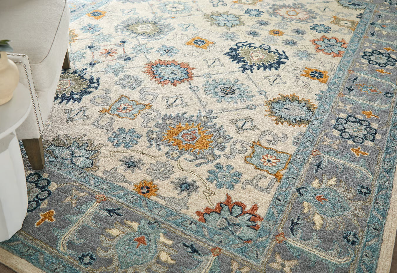 Modern Abstract Ivory Rug