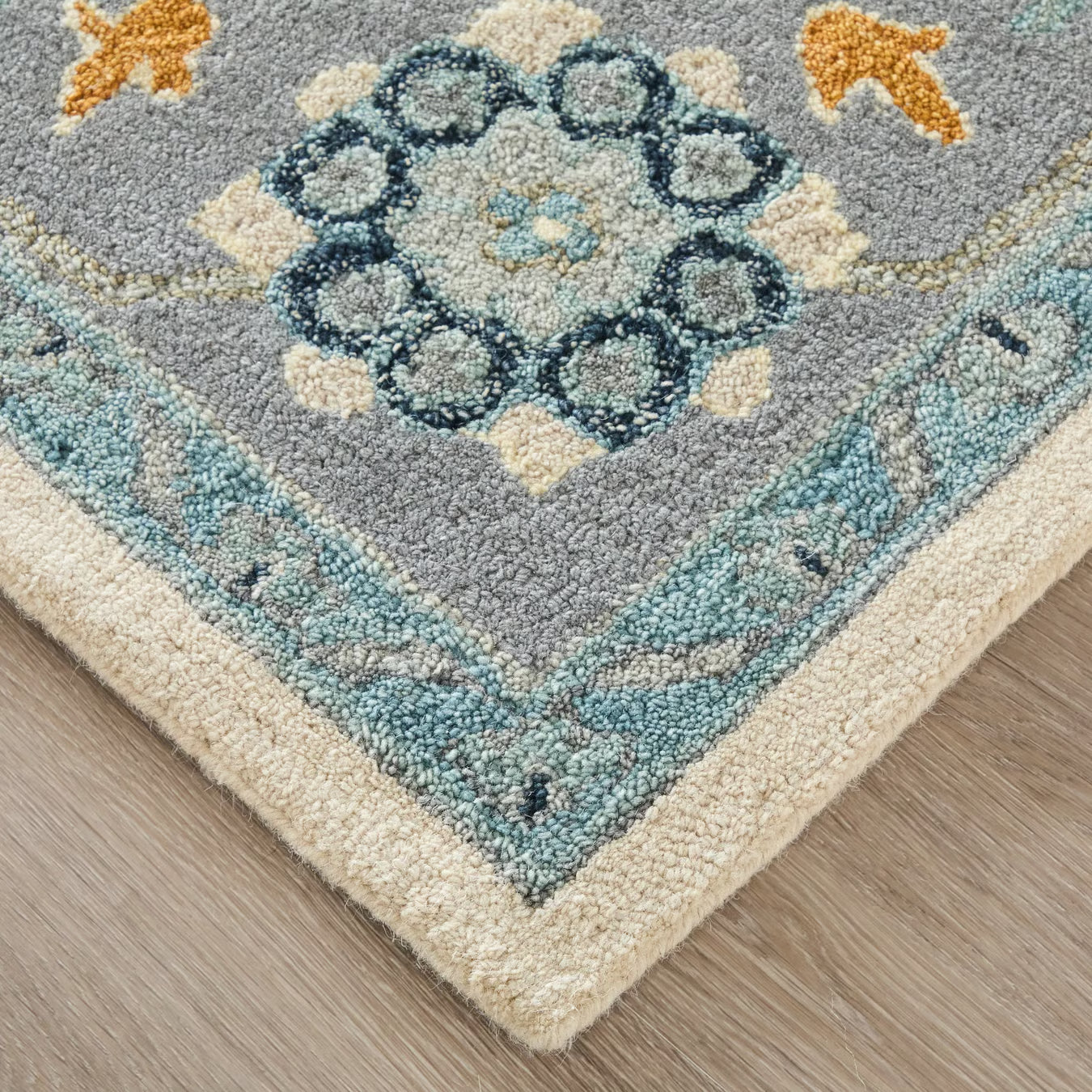 Modern Abstract Ivory Rug