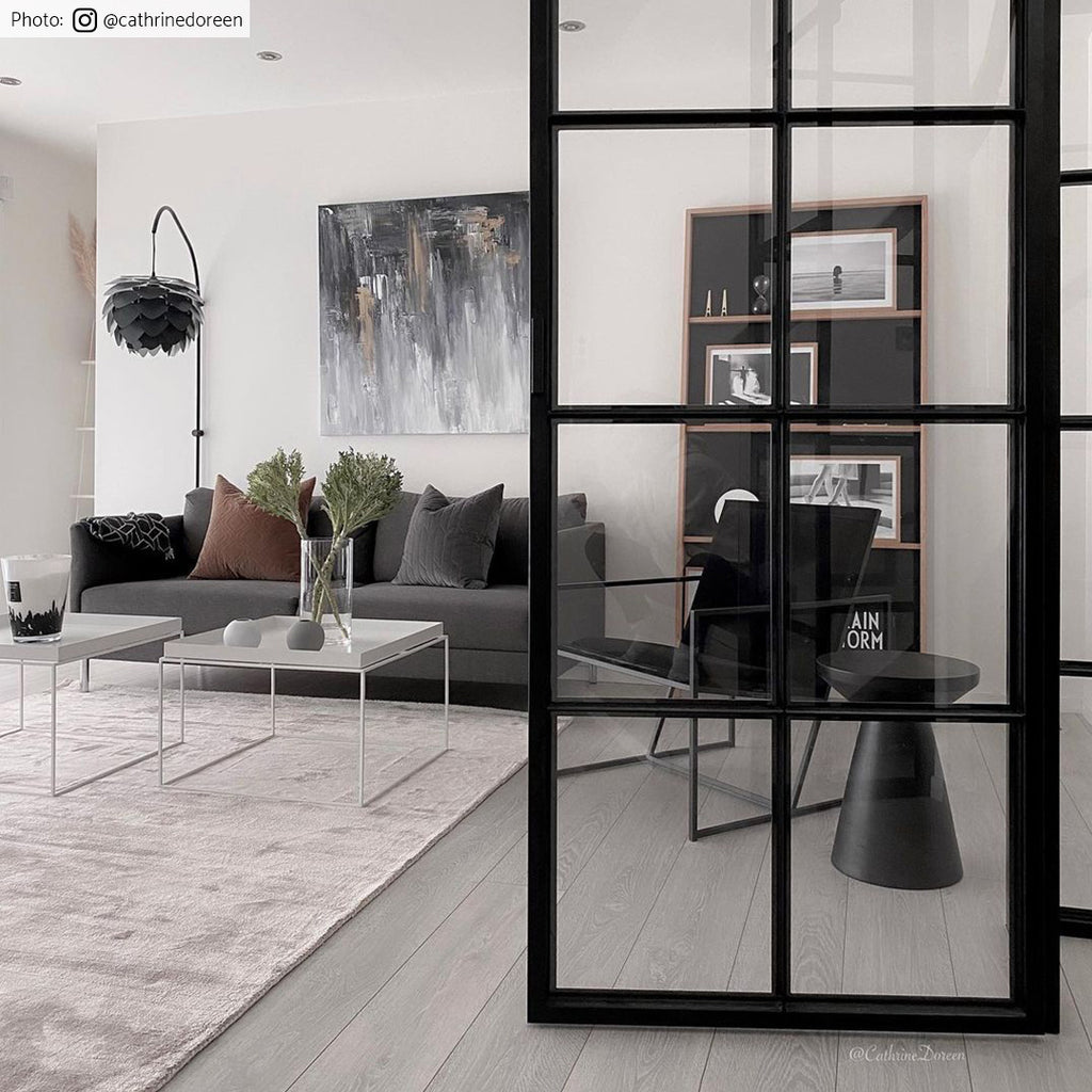 Contemporary Minimalist Gray Greige Viscose Area Rug