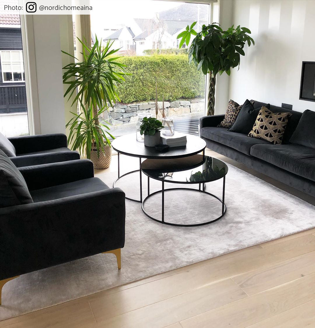 Contemporary Minimalist Gray Greige Viscose Area Rug