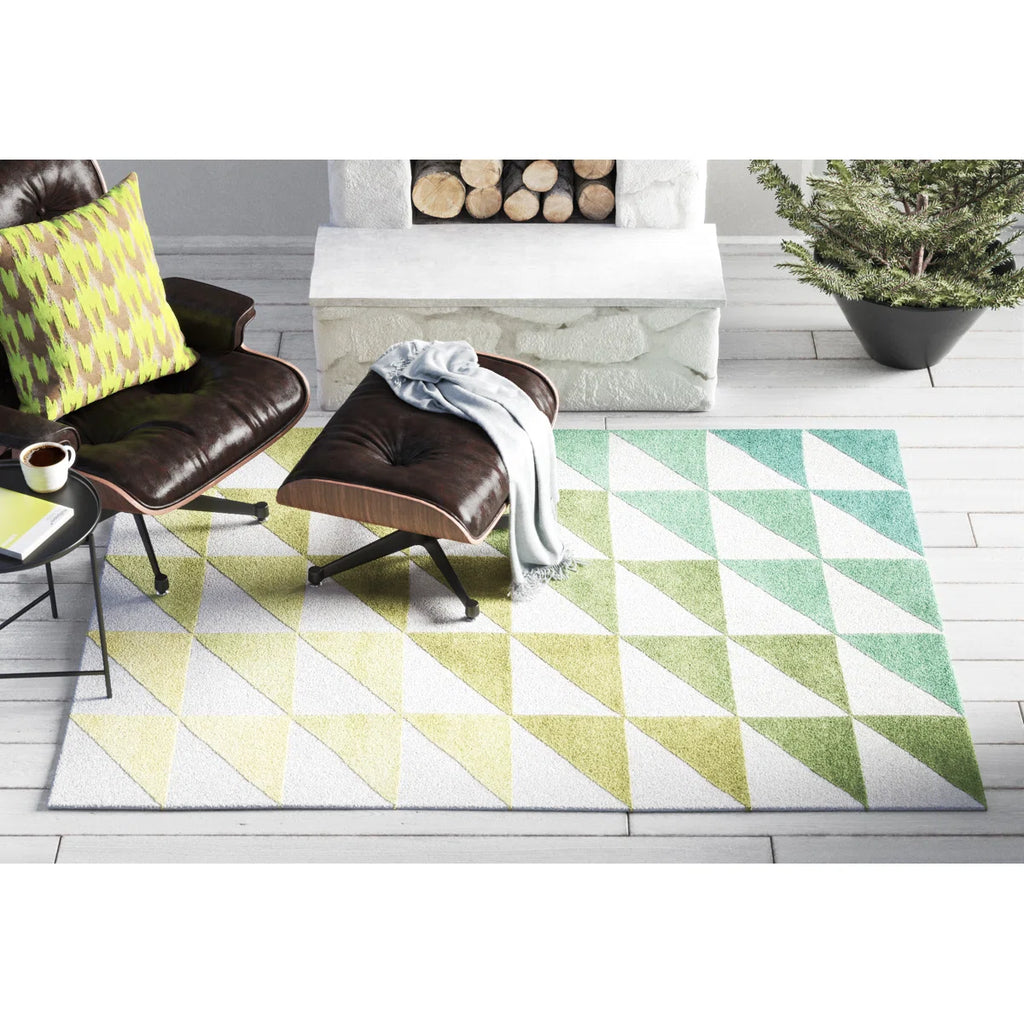 Verdant Triangle Wool Rug