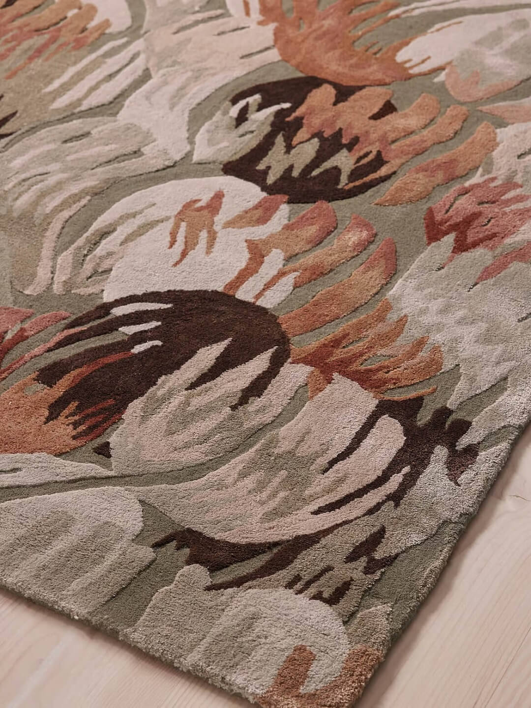 Blush Bloom Abstract Hand Tufted Rug