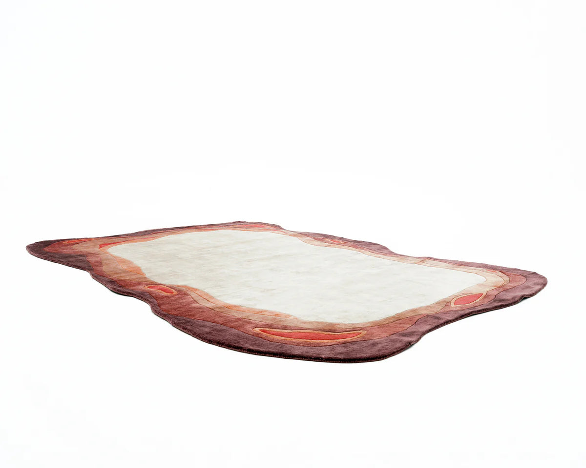 Contemporary Agate Layered Viscose Wool Rug