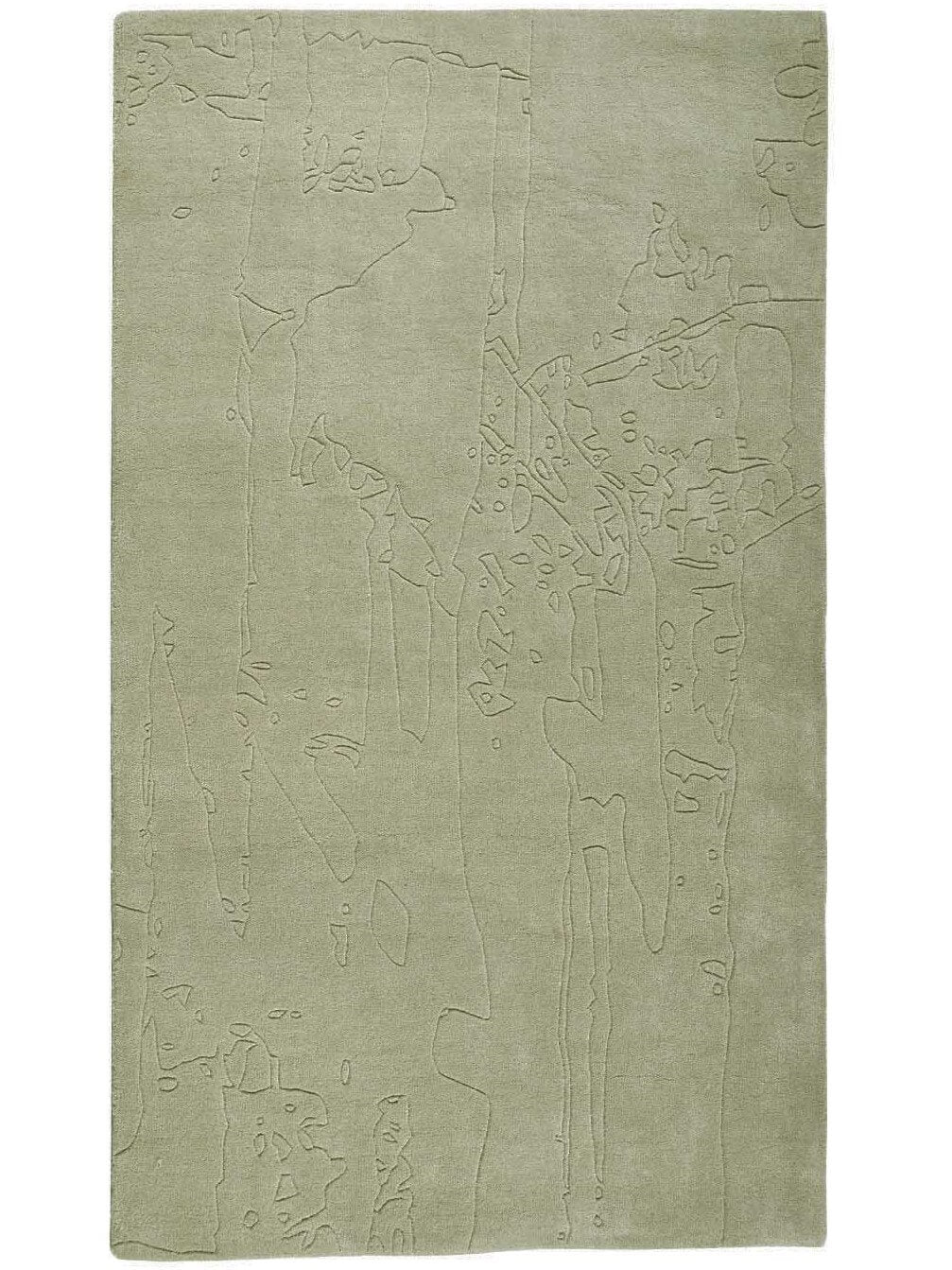 Luxury Sage Abstract Handcrafted Wool Rug