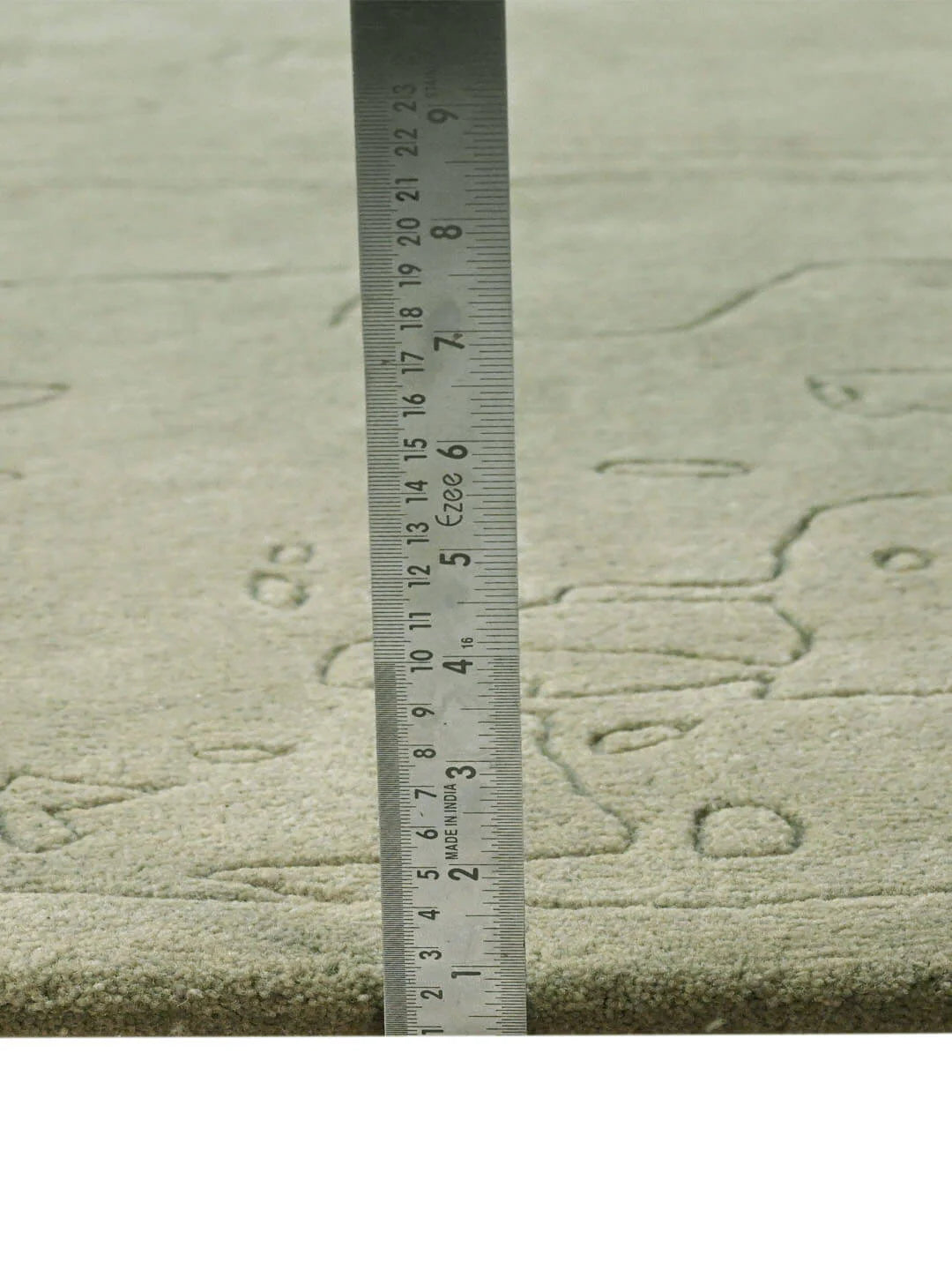 Luxury Sage Abstract Handcrafted Wool Rug