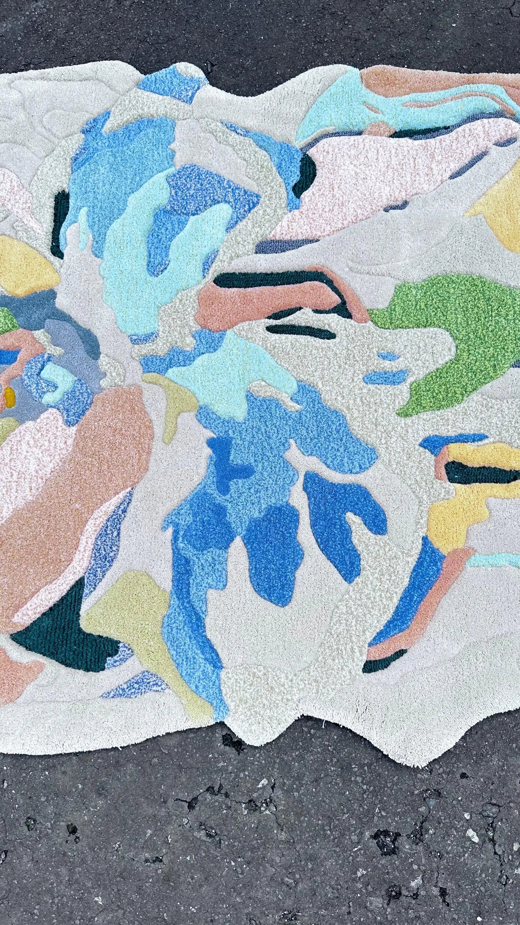 Floral Impression Artistic Contemporary Area Rug