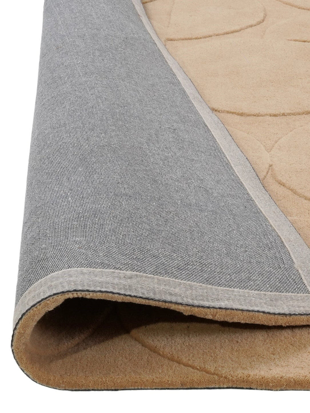 Soft Sand Geometric Designer Wool Rug
