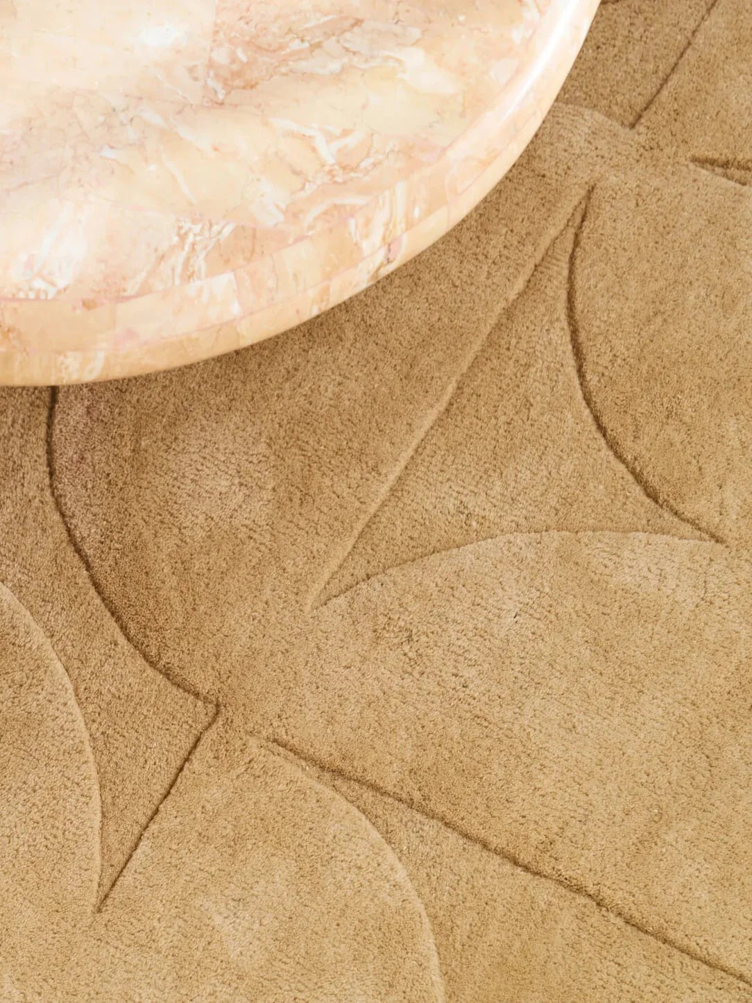 Soft Sand Geometric Designer Wool Rug