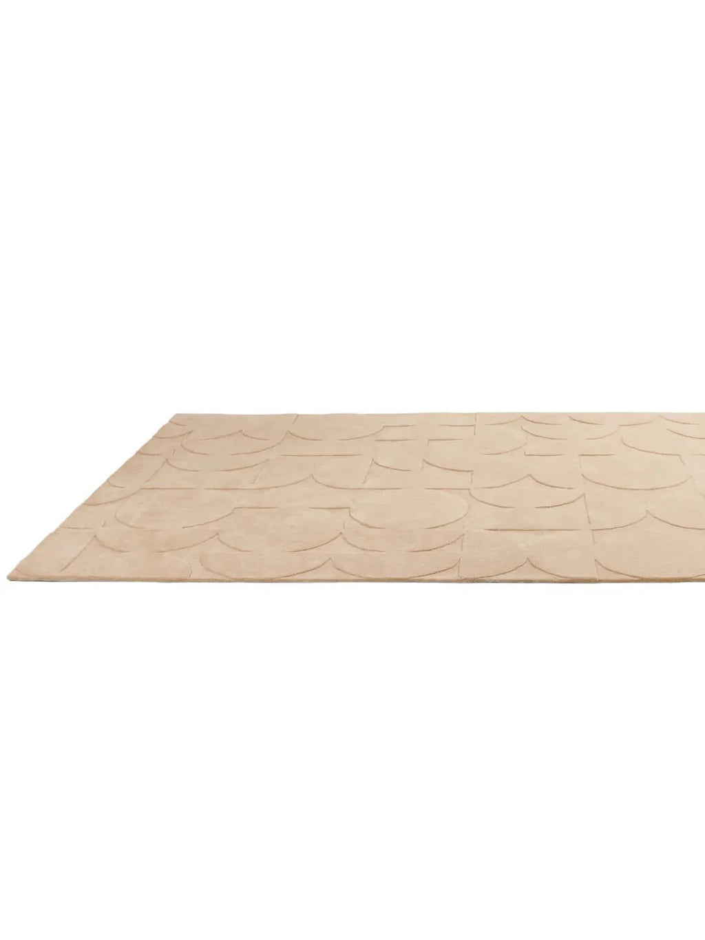 Soft Sand Geometric Designer Wool Rug