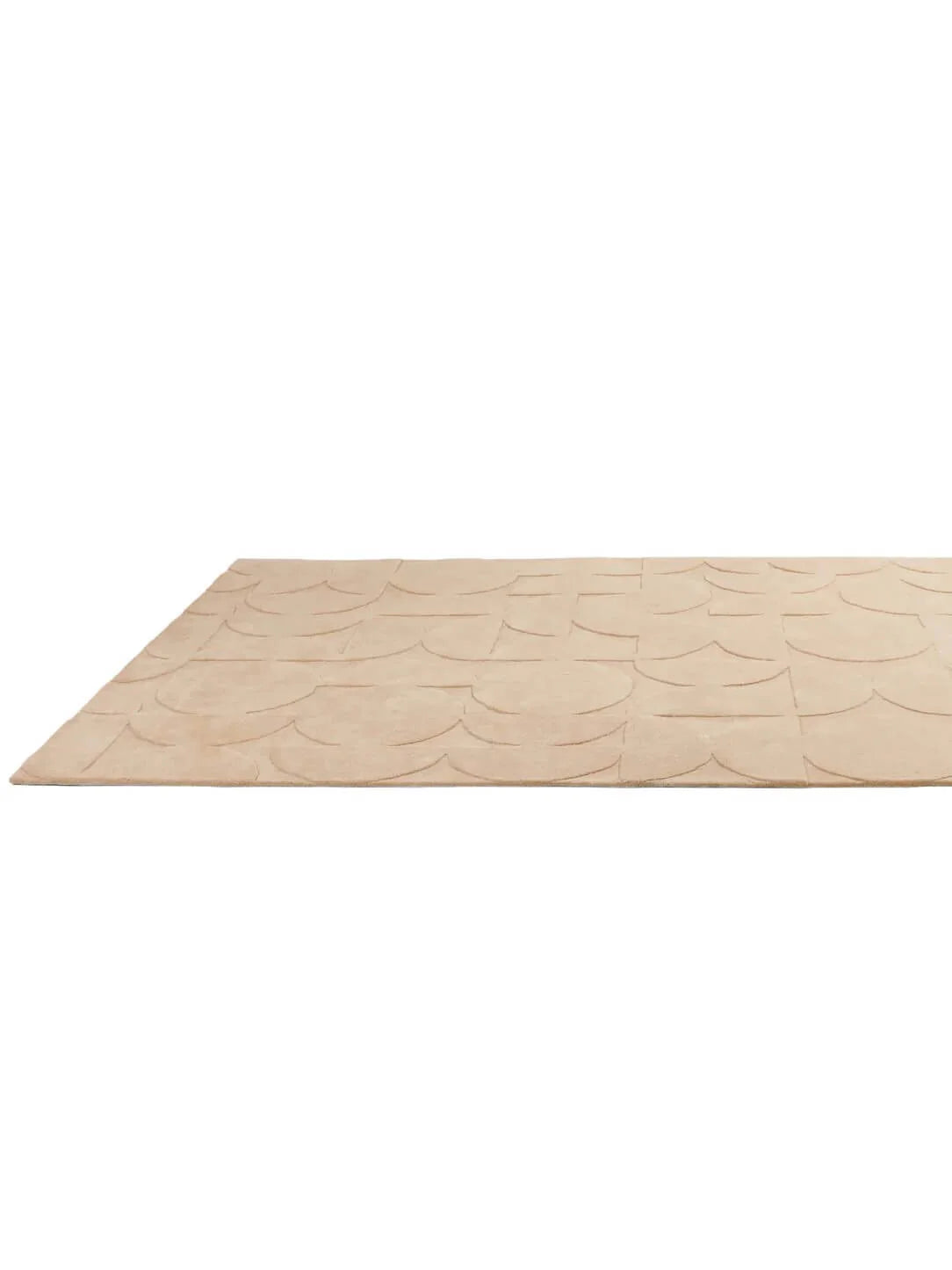 Soft Sand Geometric Designer Wool Rug