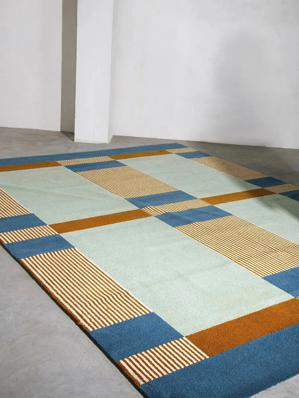 Handmade Geometric Wool Carpet