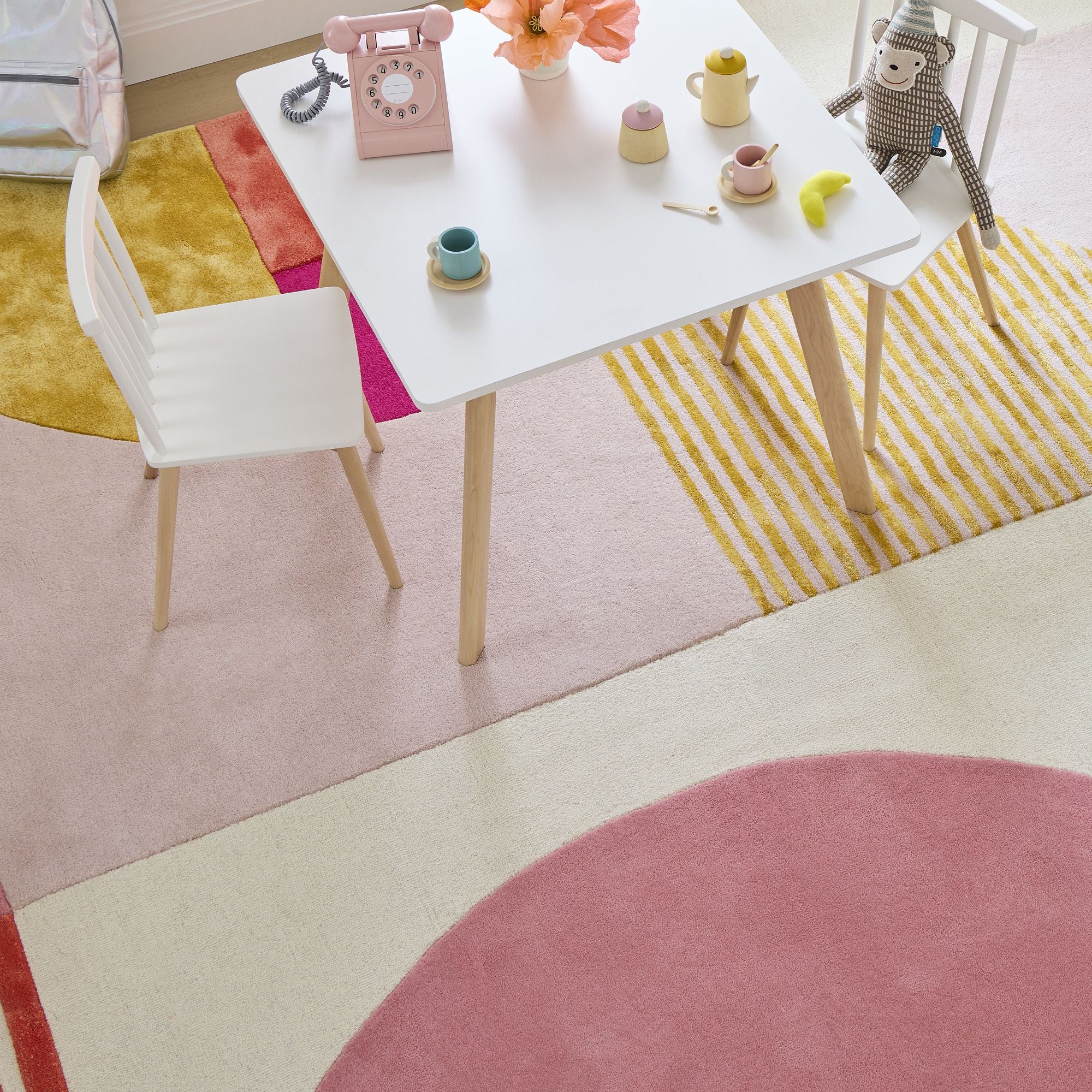 Sunset Geometry Wool Rug