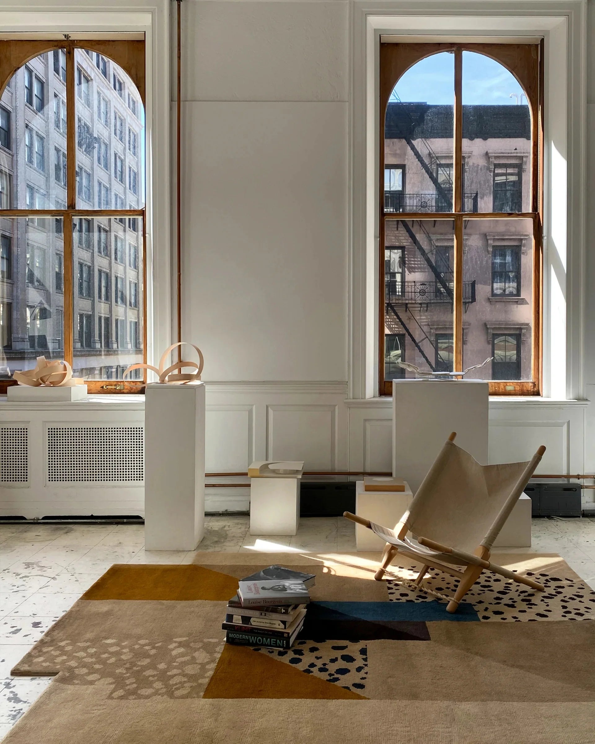 Beige Modern Abstract Designer Rug