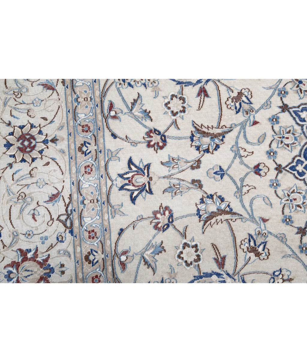 Hand-Knotted Persian Medallion Wool & Silk Inlay Luxury Rug