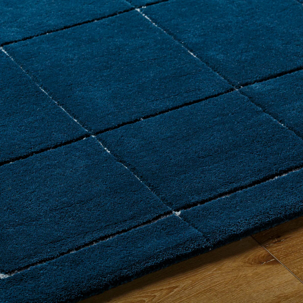 Midnight Grid Wool Rug