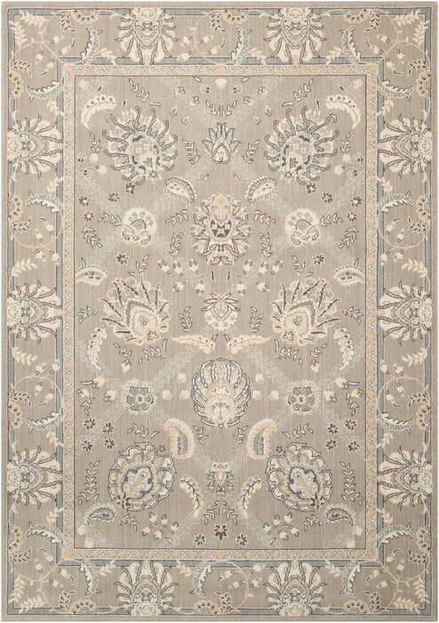 Elegant Silver Hand Tufted Wool Rug