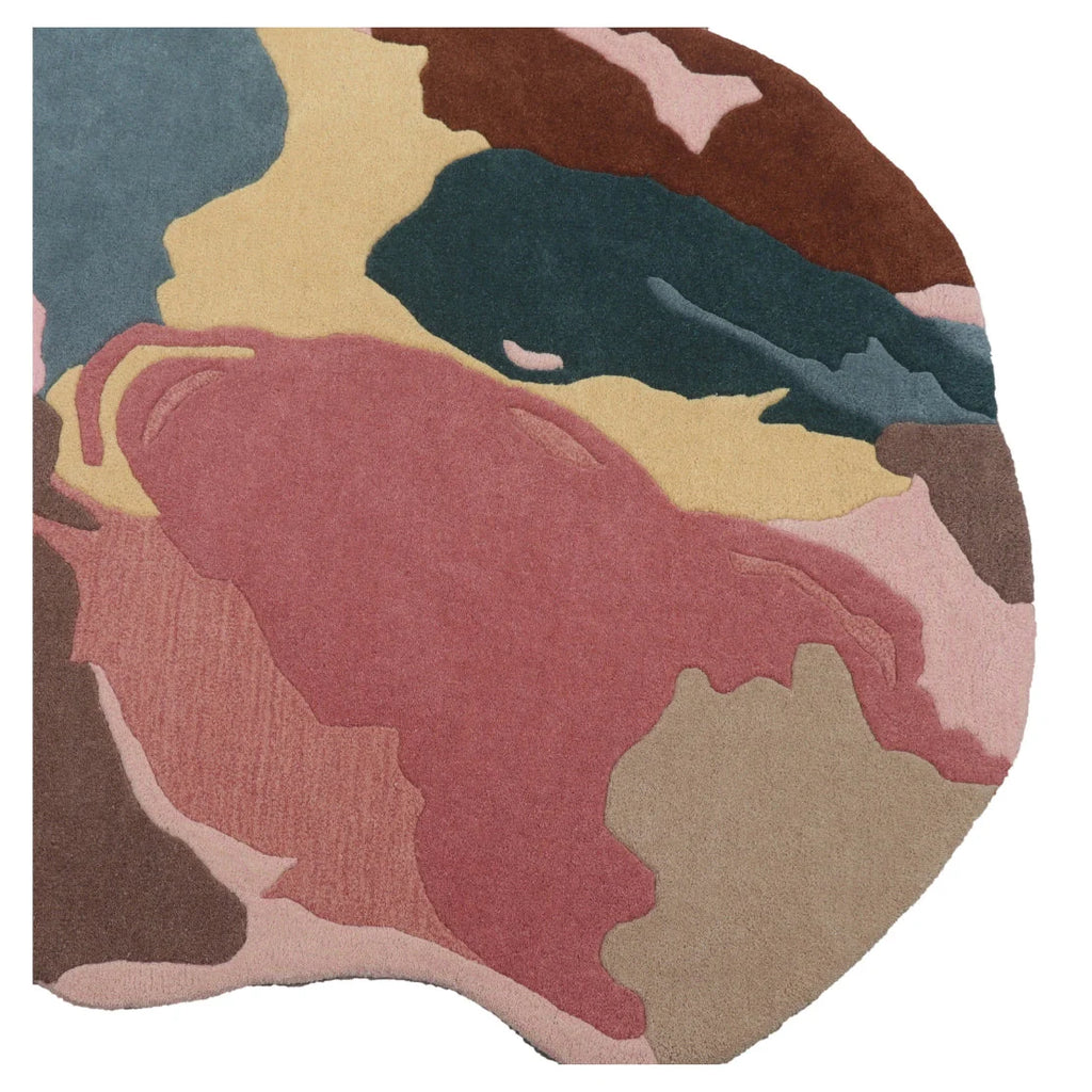 Organic Shape Color-Block Carpet