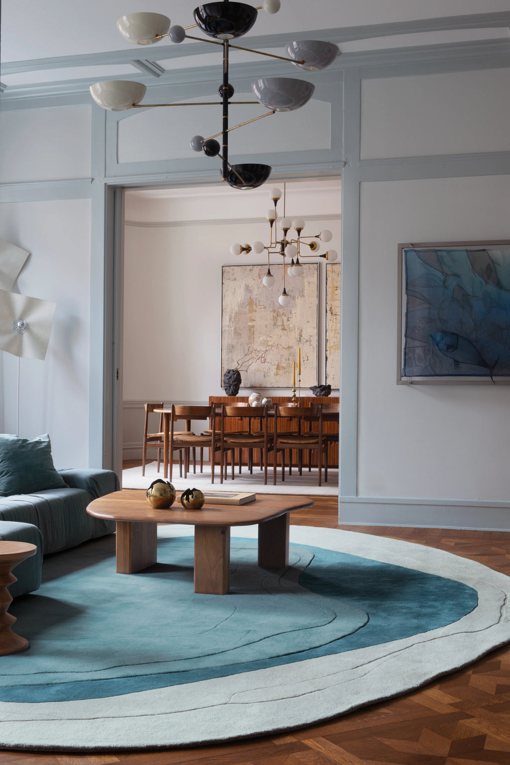 Azure Tide Organic Wool Rug
