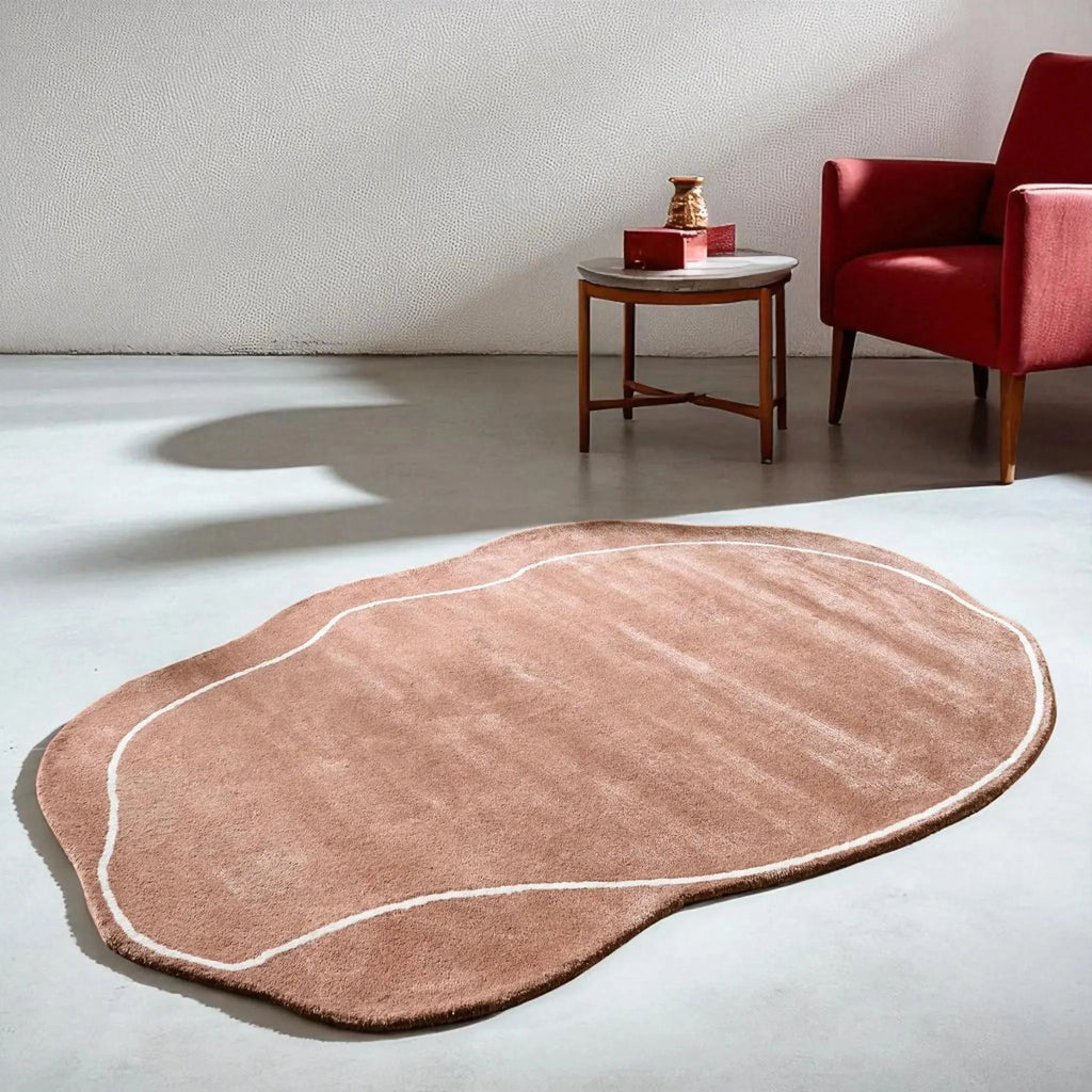 Dusty Quartz Contour Hand-Tufted Wool Area Rug