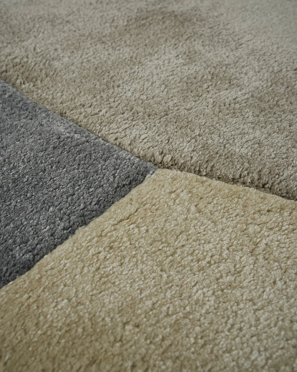 Stone Grey Handmade Designer Wool Rug